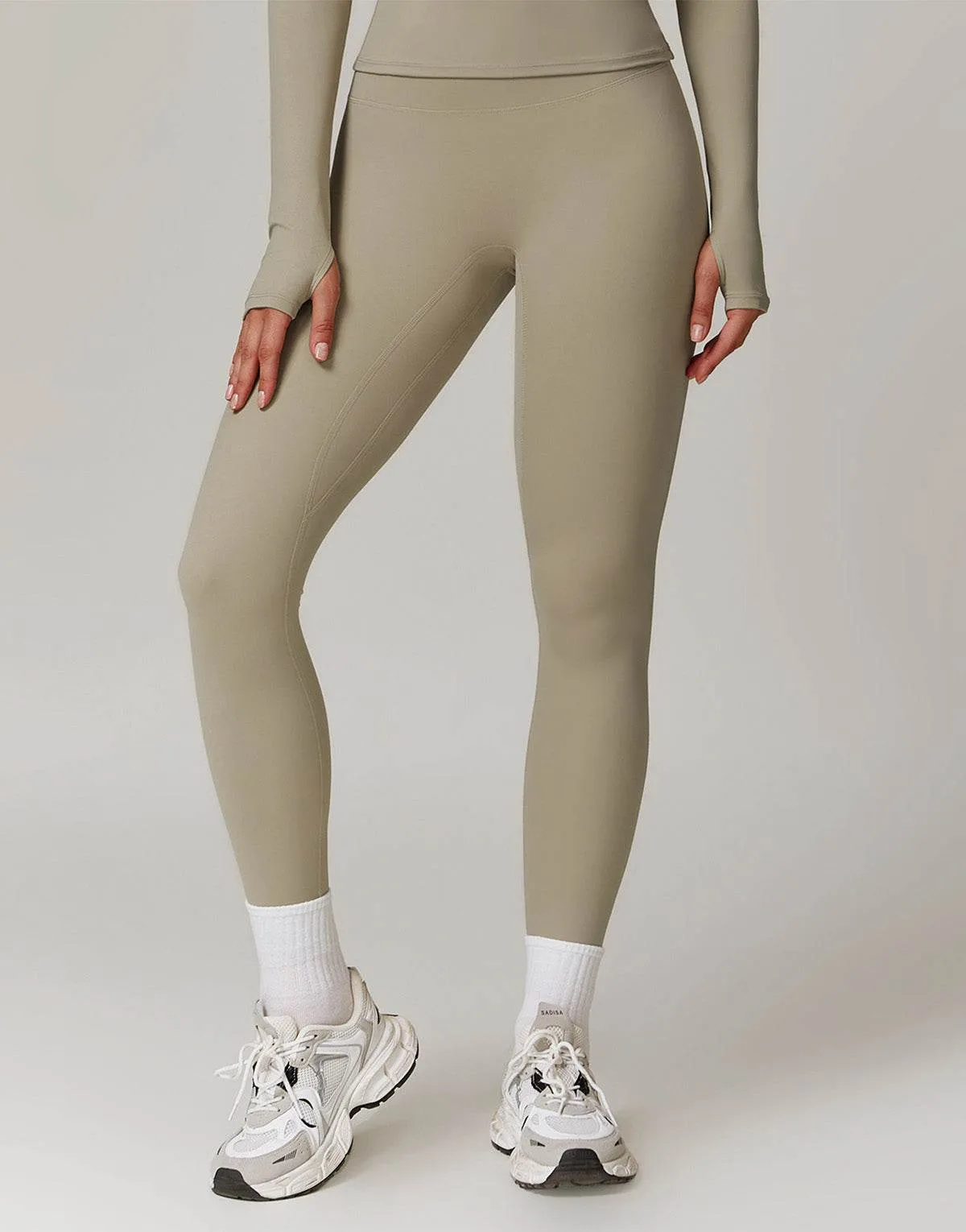 Active Look No Front Seam High Waist Sports Leggings