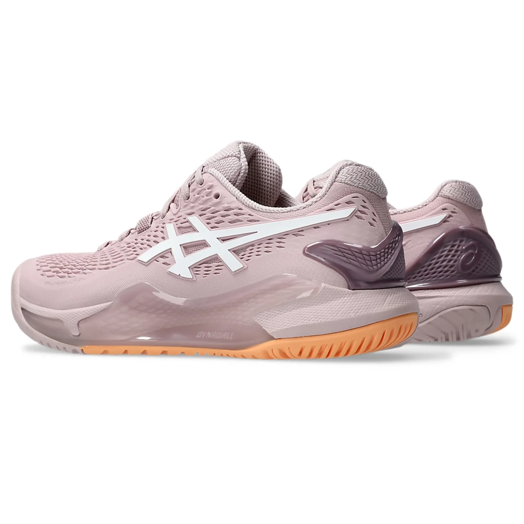 Asics Gel-Resolution 9 Wide Women Tennis Shoes - Watershed Rose/White Quick lacing TPU Reinforcement