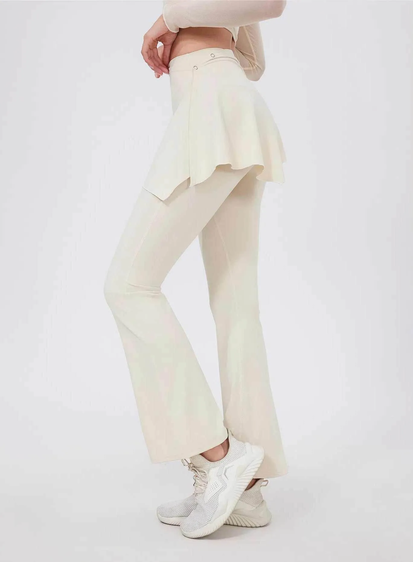 Semi Skirted Gym Flared Pants Smart Skirt