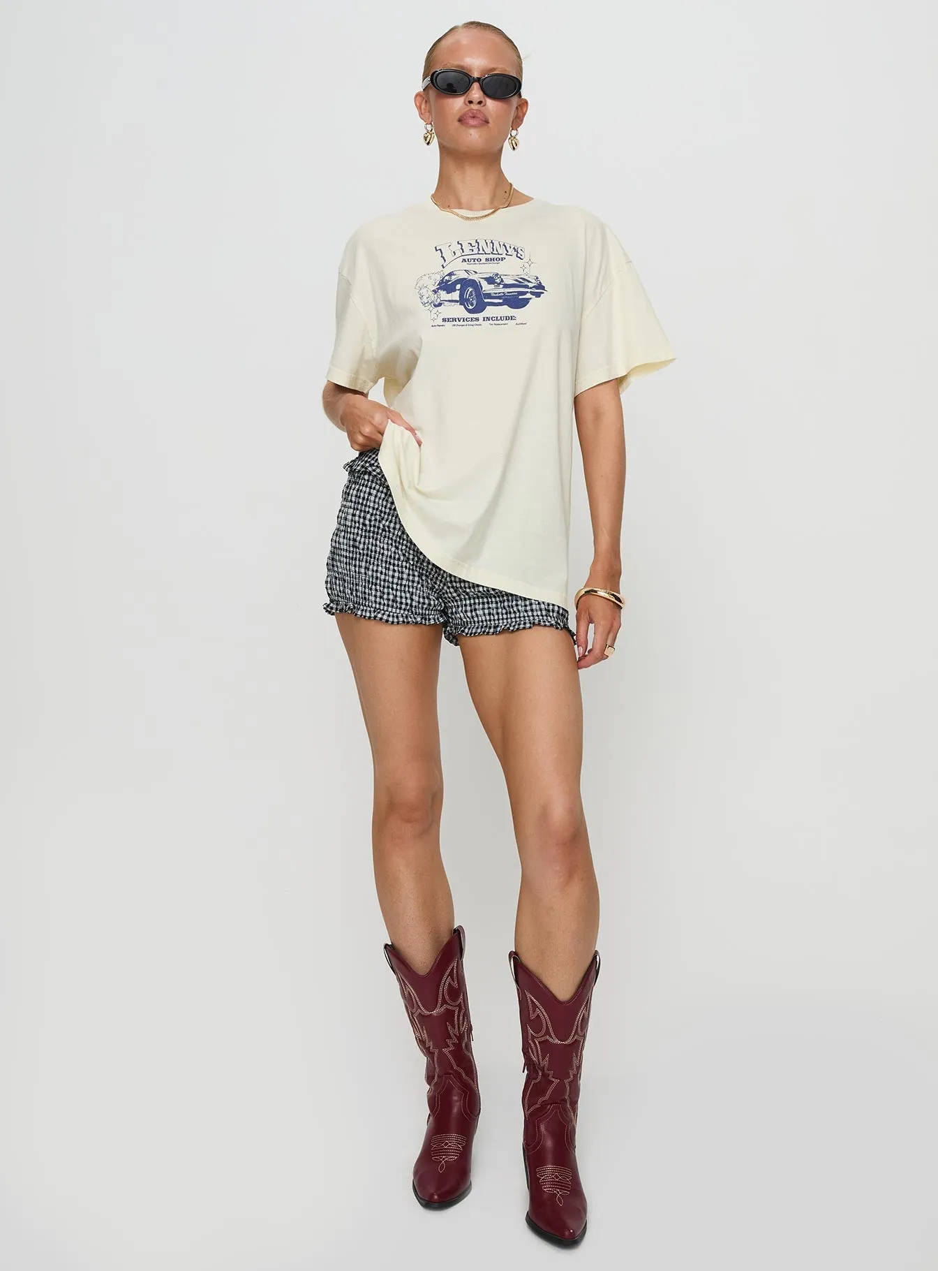 AllSeasonWear Breathable Performance Wear Lennys Auto Oversized Tee Cream