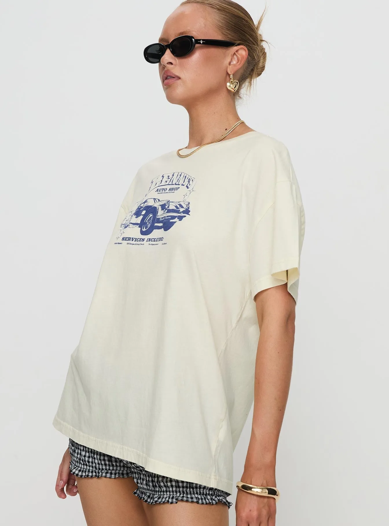 Effortless Design Easy Comfort Lennys Auto Oversized Tee Cream