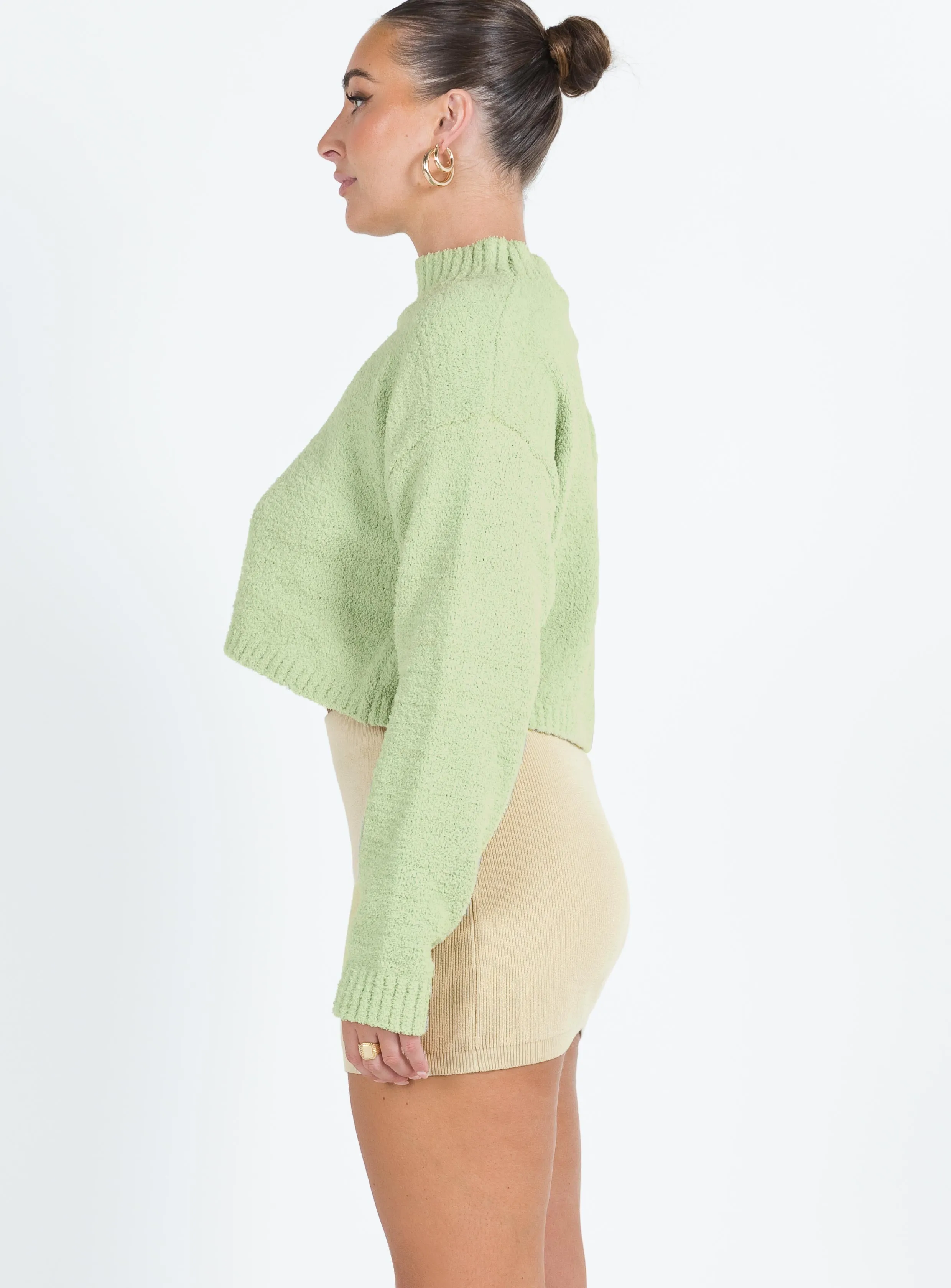 Lorentz Mini Skirt Beige High Waist