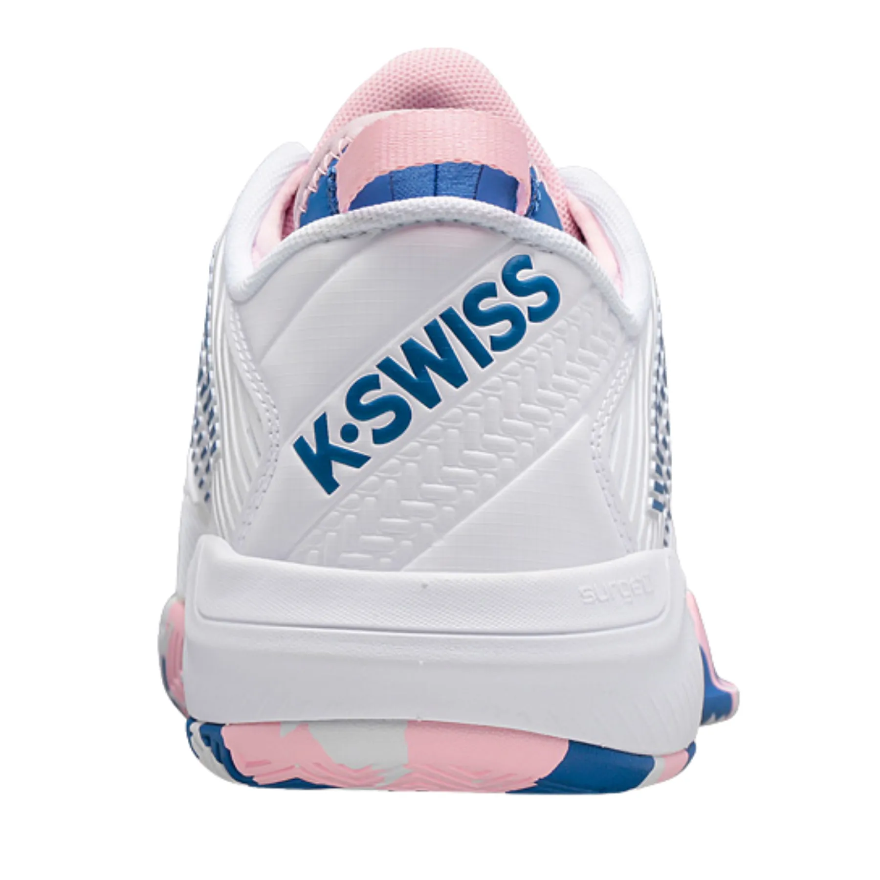 Streamlined Fit K Swiss Hypercourt Supreme  Women Tennis Shoes - White/Star Sapphire/Orchard Pink