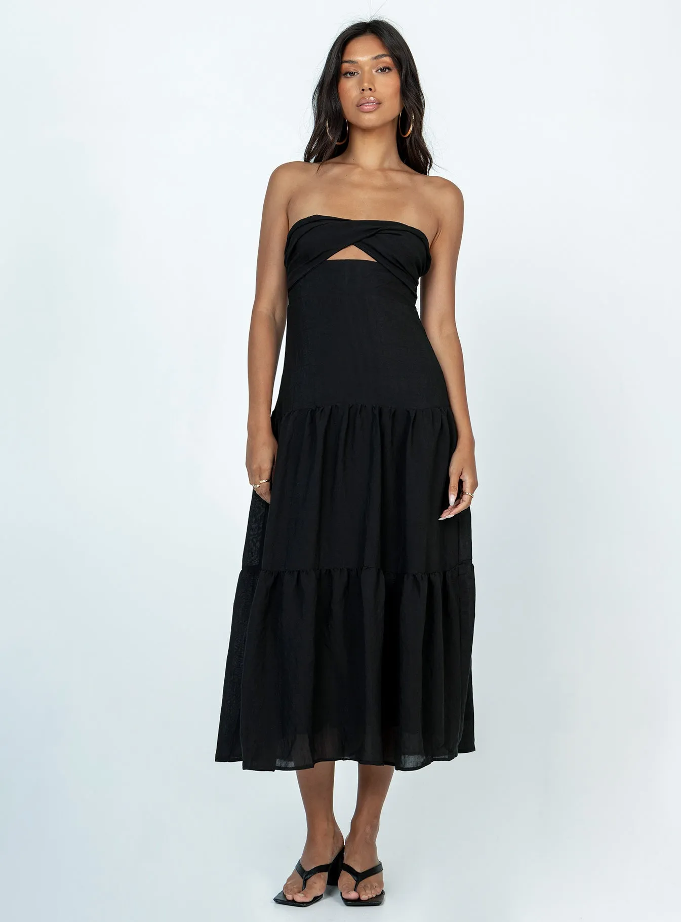 Allie Maxi Dress Black Crisp Look