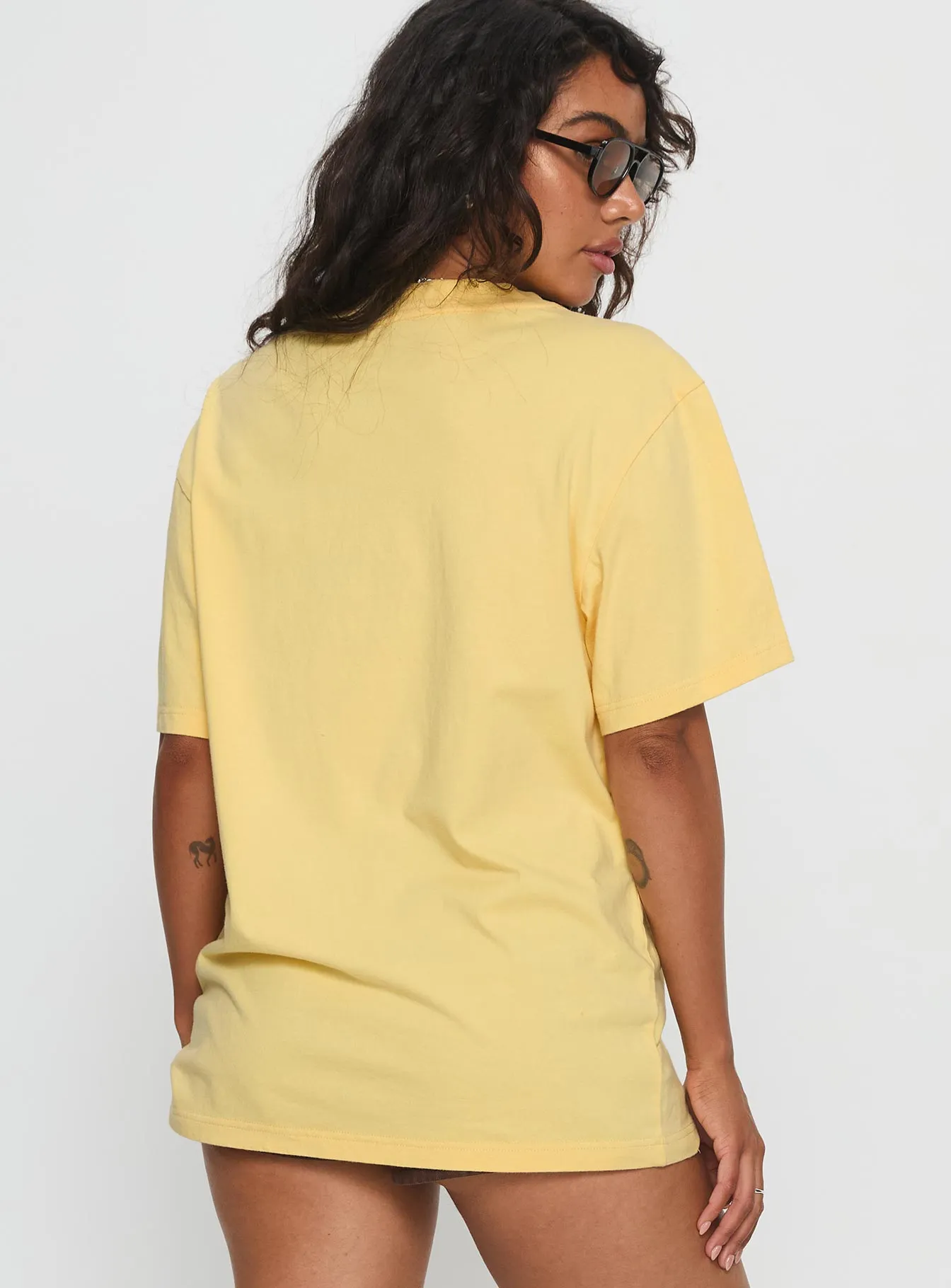 Corvette Legends Oversized Graphic Top Yellow Quick Slip