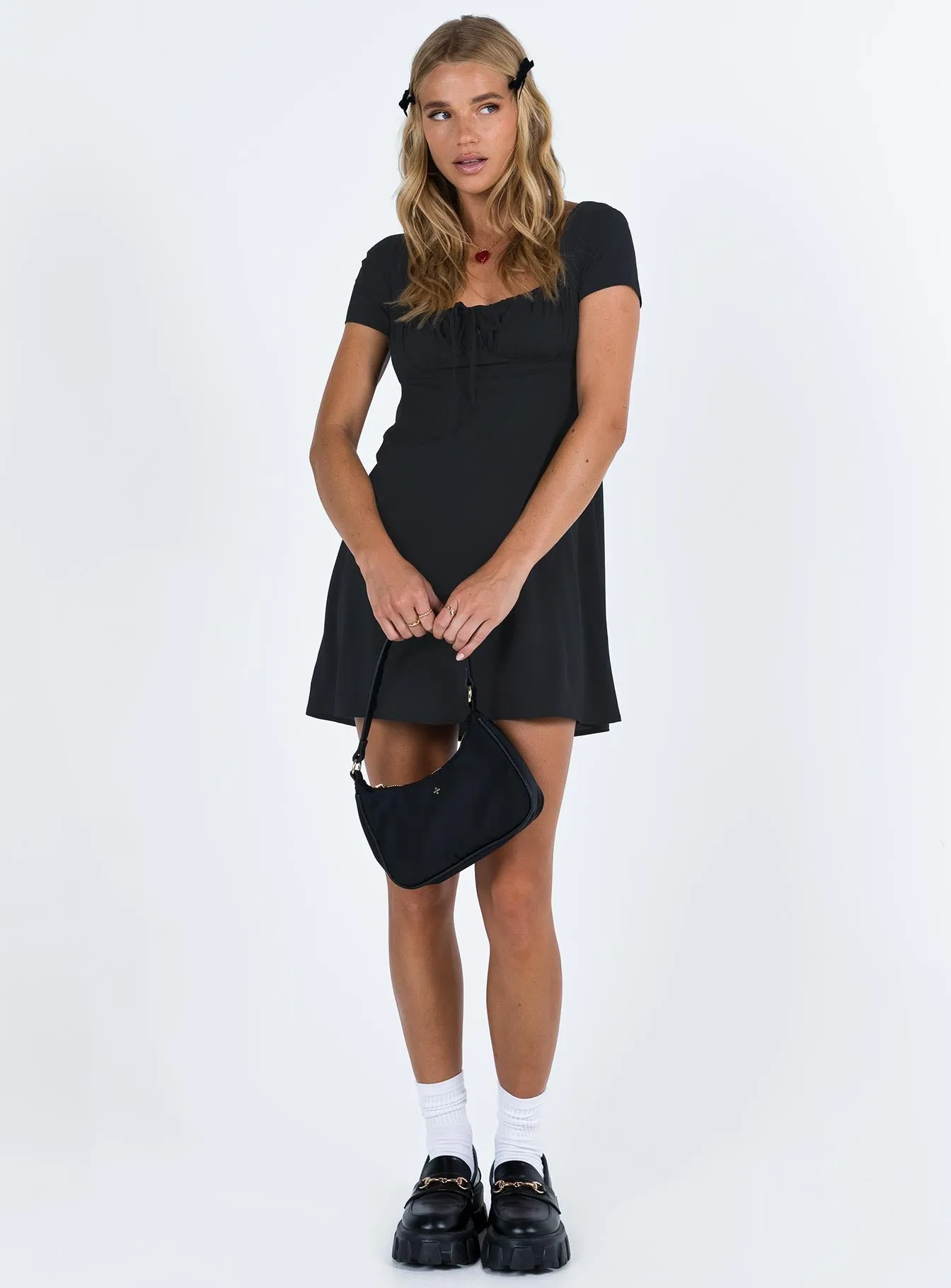 Glenore Mini Dress Black Chic boho dress