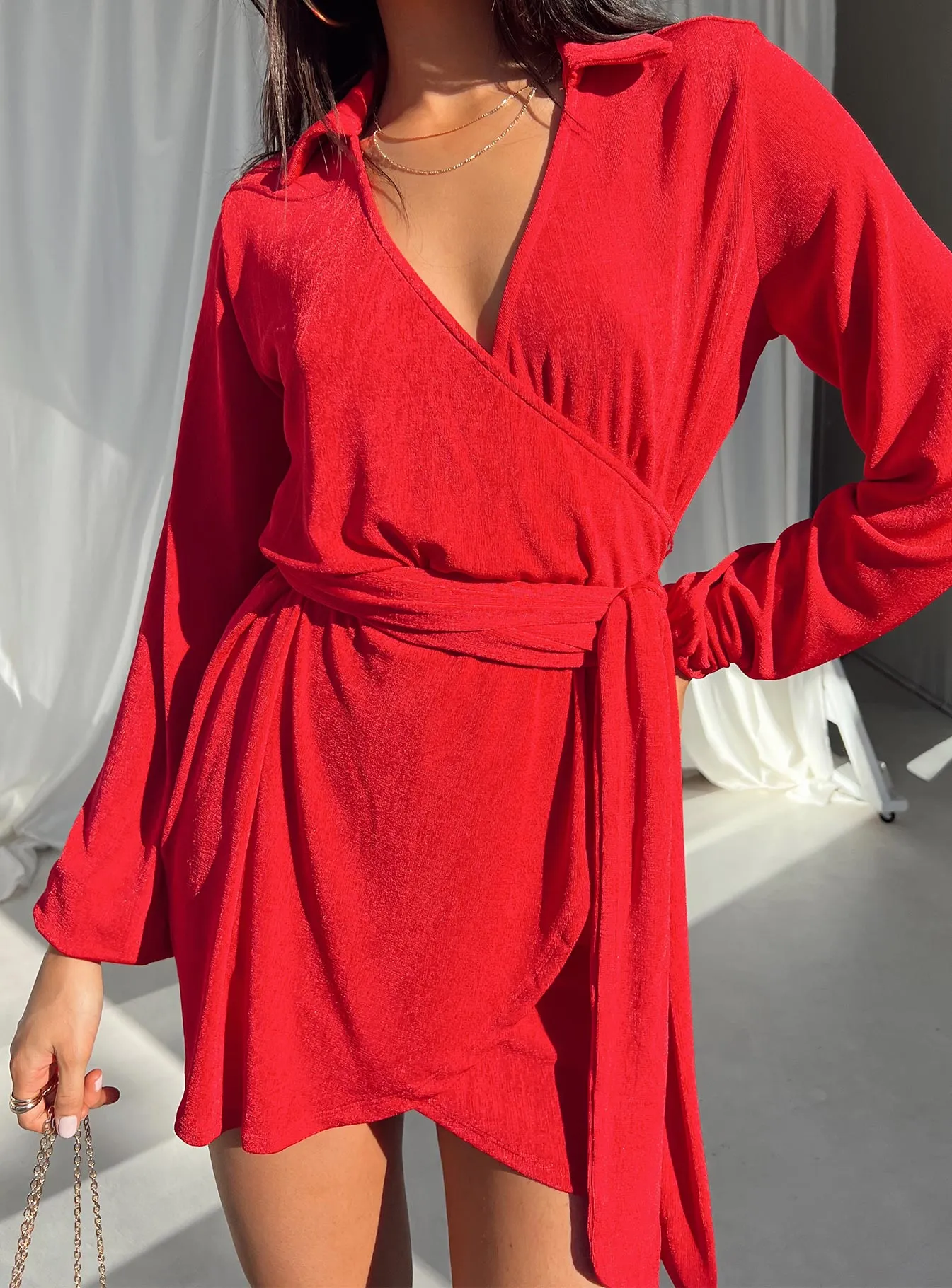 Floral Pattern Coastal Soft Party Time Mini Dress Red