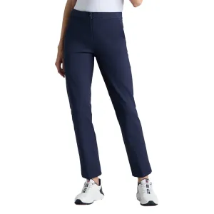 G/Fore Women's Double Knit Stretch Cigarette Leg Golf Pants - Twilight Flat Lock Seams Outdoor Lifestyle
