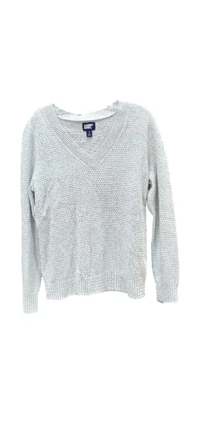Lands End Women's Cotton V-Neck Sweater Yoga Friendly product family togetherness
