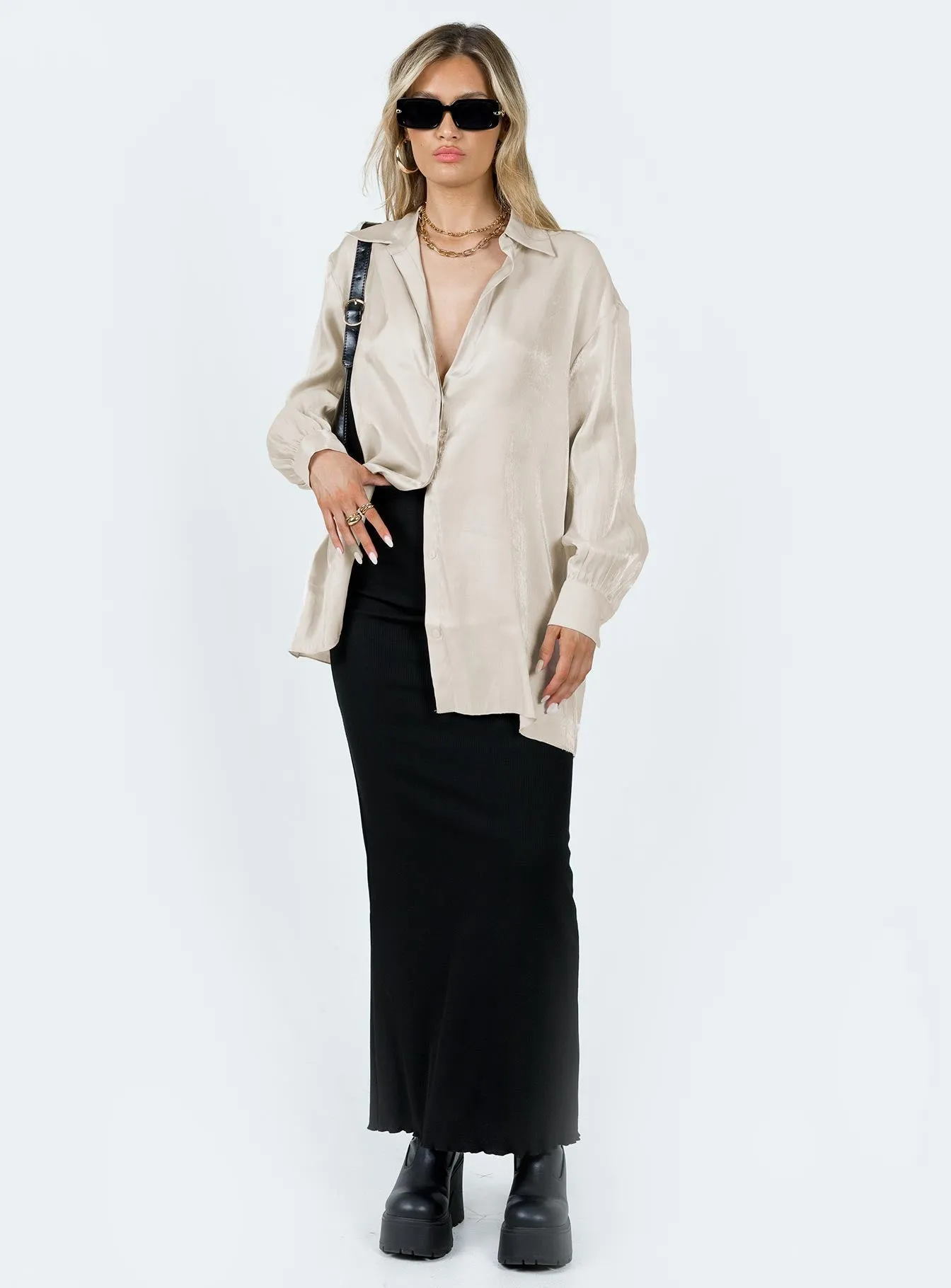 Durable-Fabric Beecham Shirt Dress Champagne