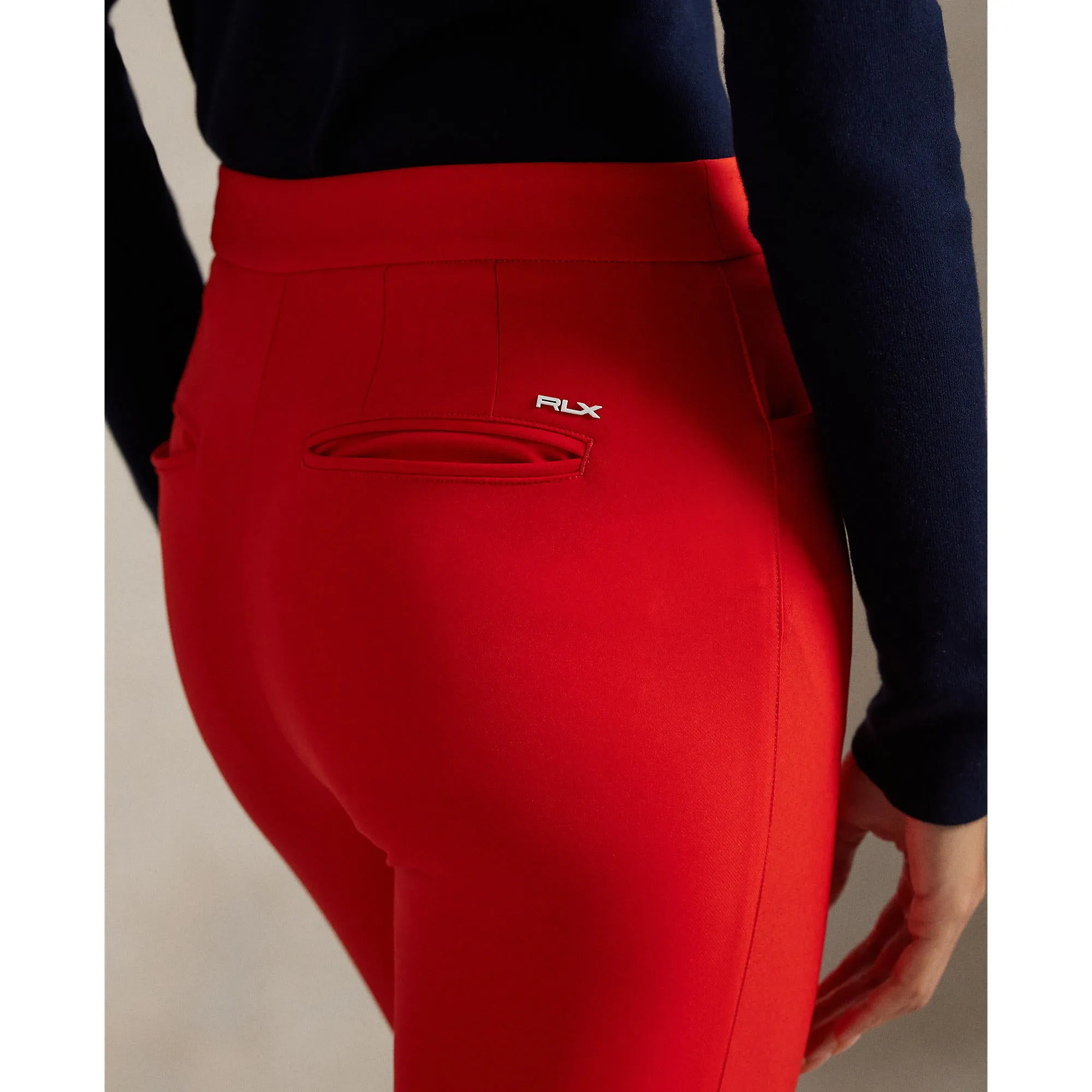 RLX Ralph Lauren Women's Eagle Stretch Twill Golf Pants - Bright Poppy clean design