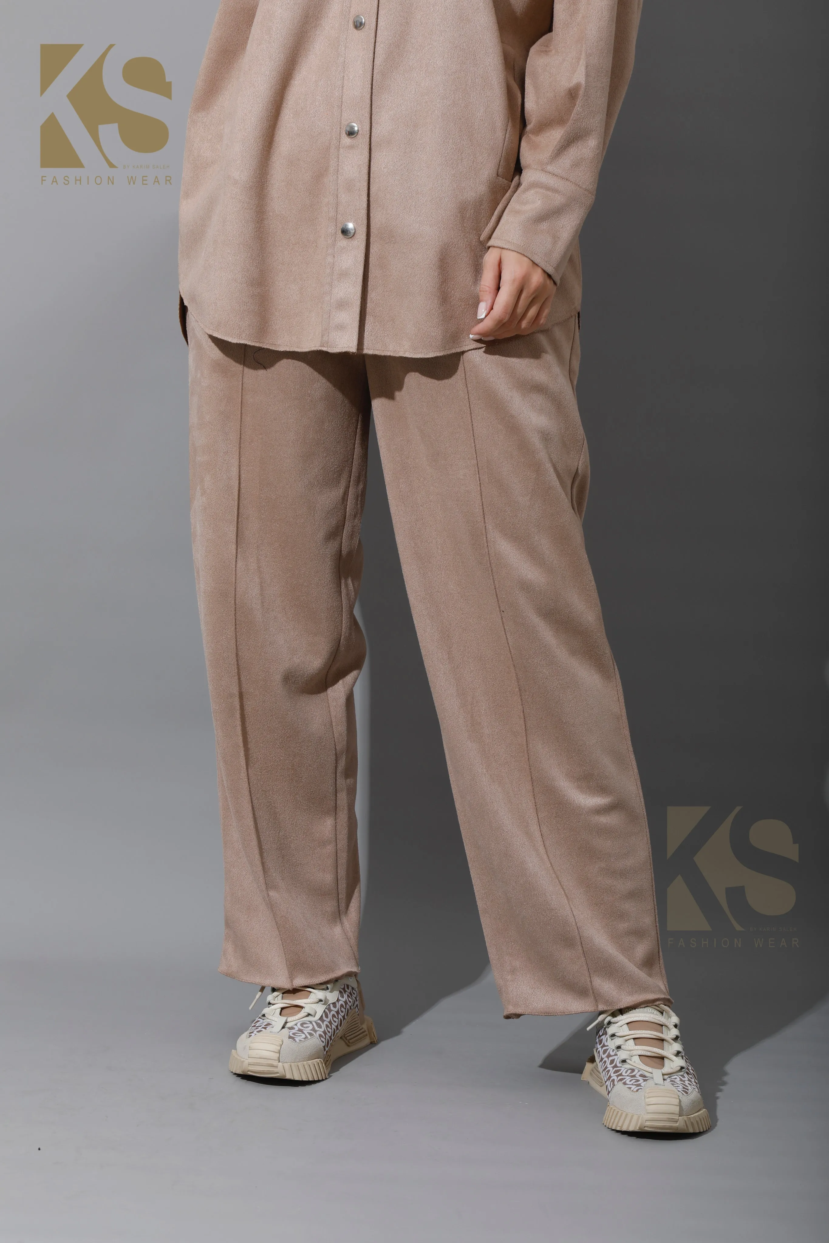 DoubleLayeredKnees Sport Layer Co-Ord Suede pocket Shirt & Trousers