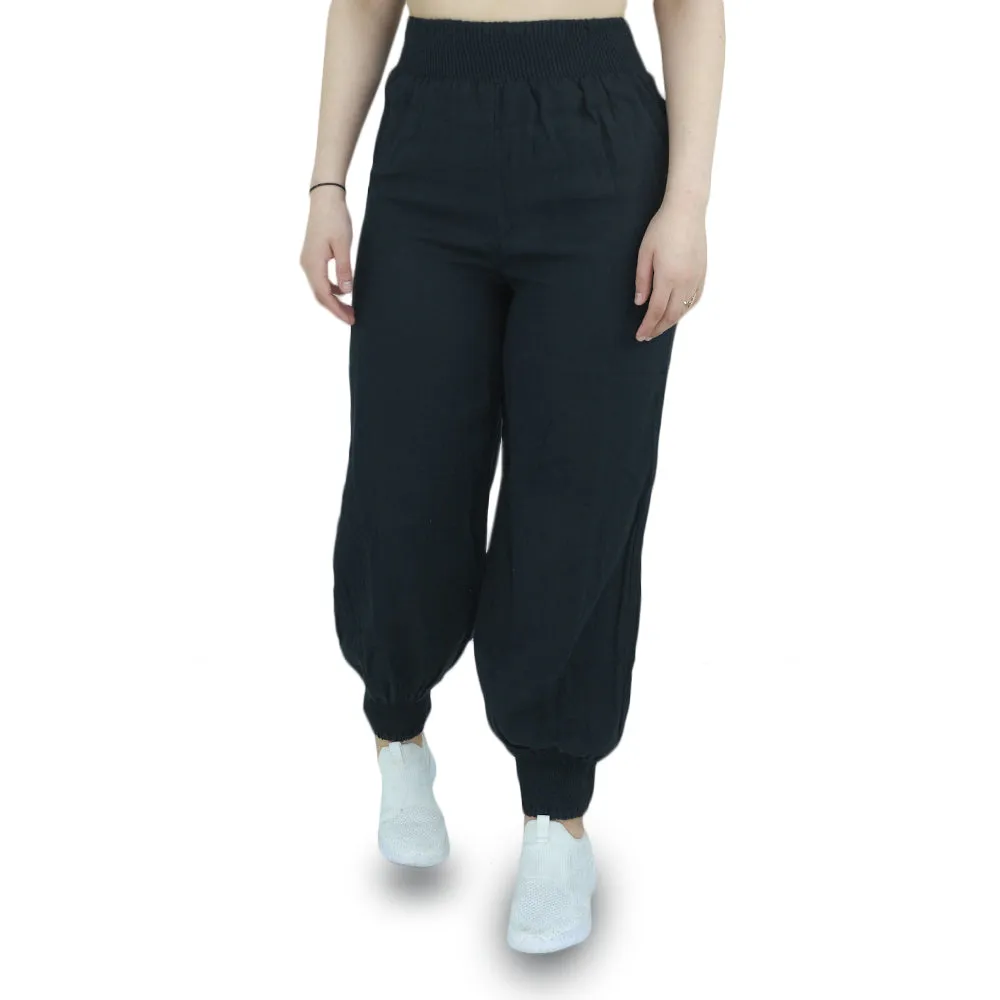 Women's Elastic Leg Pant,Black Stretch Ready ComfortFit