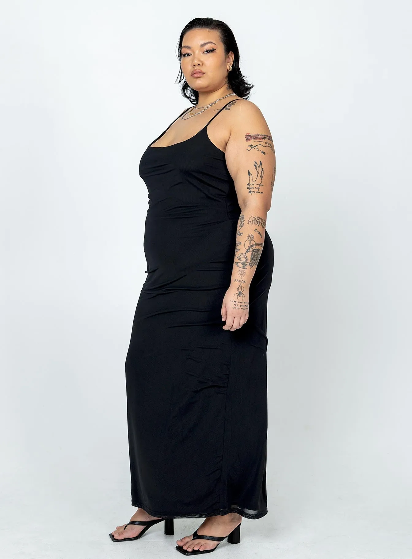 Knox Maxi Dress Black Curve Grace Vibe