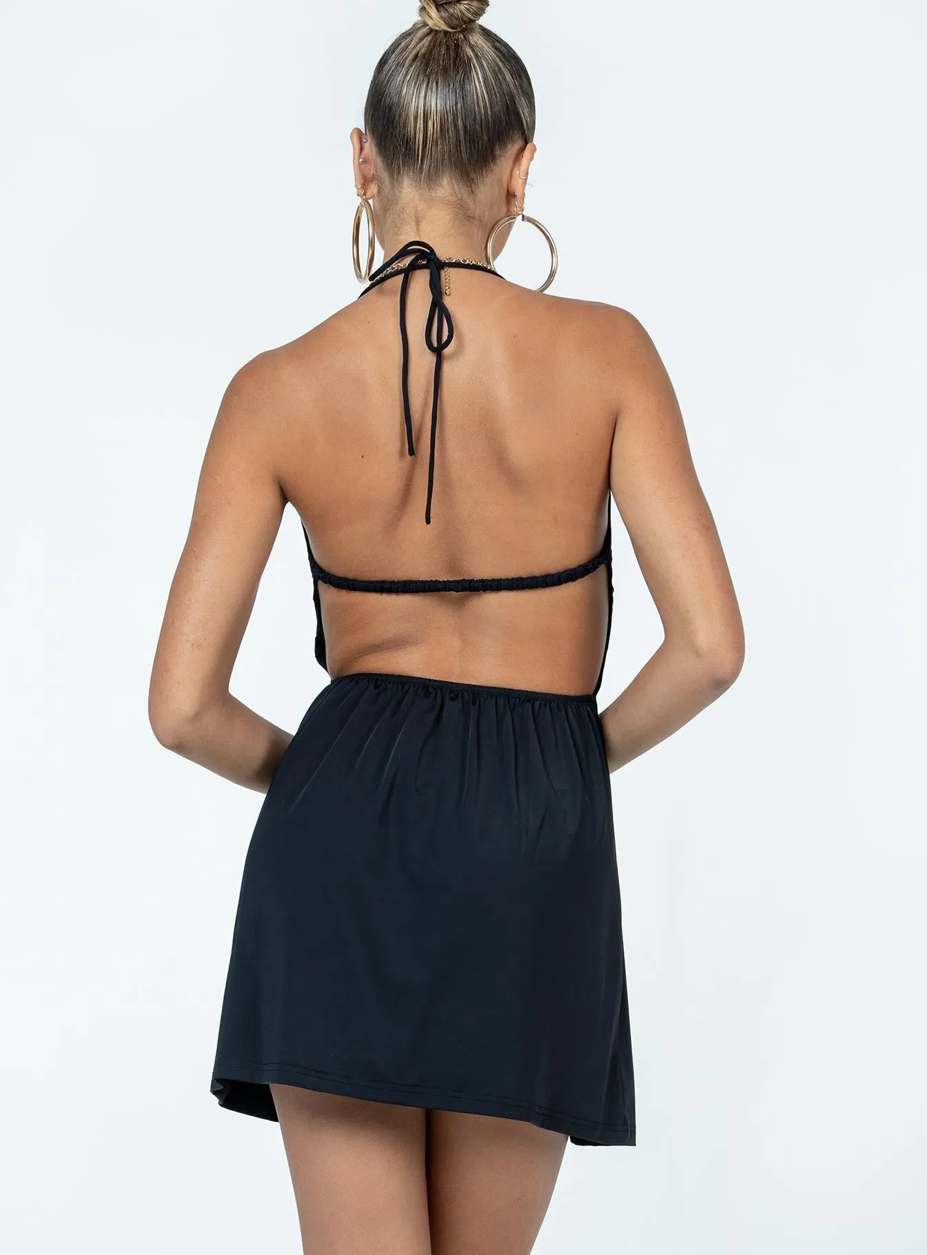 Polished Wear Slim Silhouette Layland Mini Dress Black