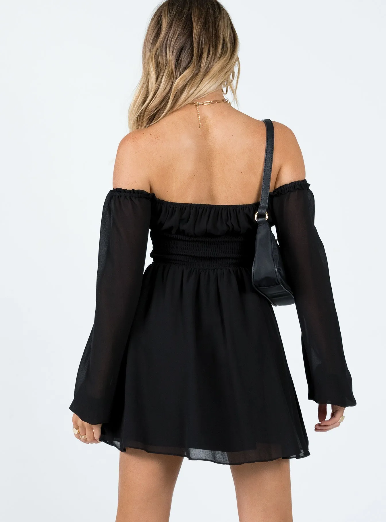 Light Sheen Sunset Glow Sammie Mini Dress Black