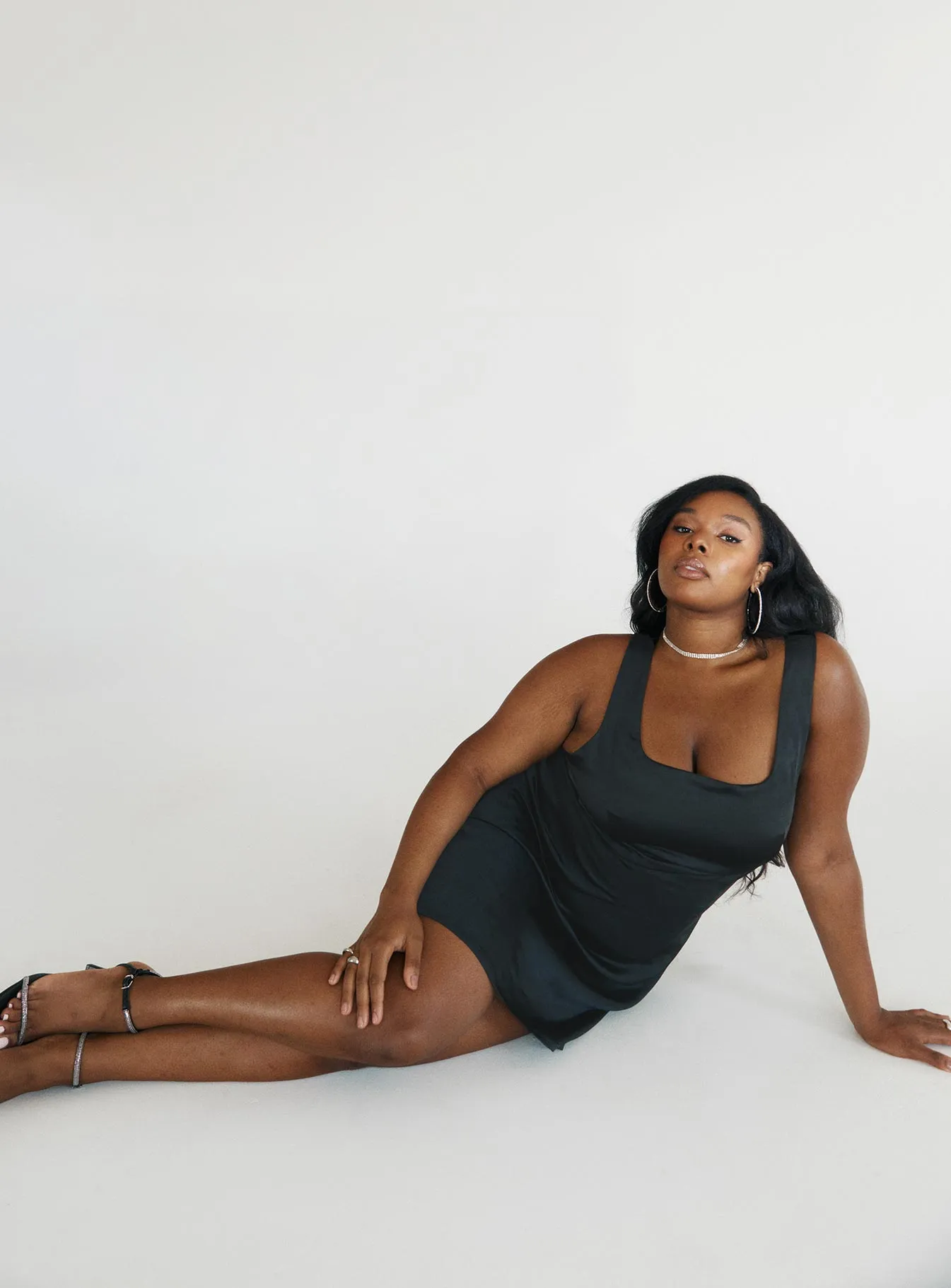 Travel-Style Clear Blush Cobie Mini Dress Black Curve