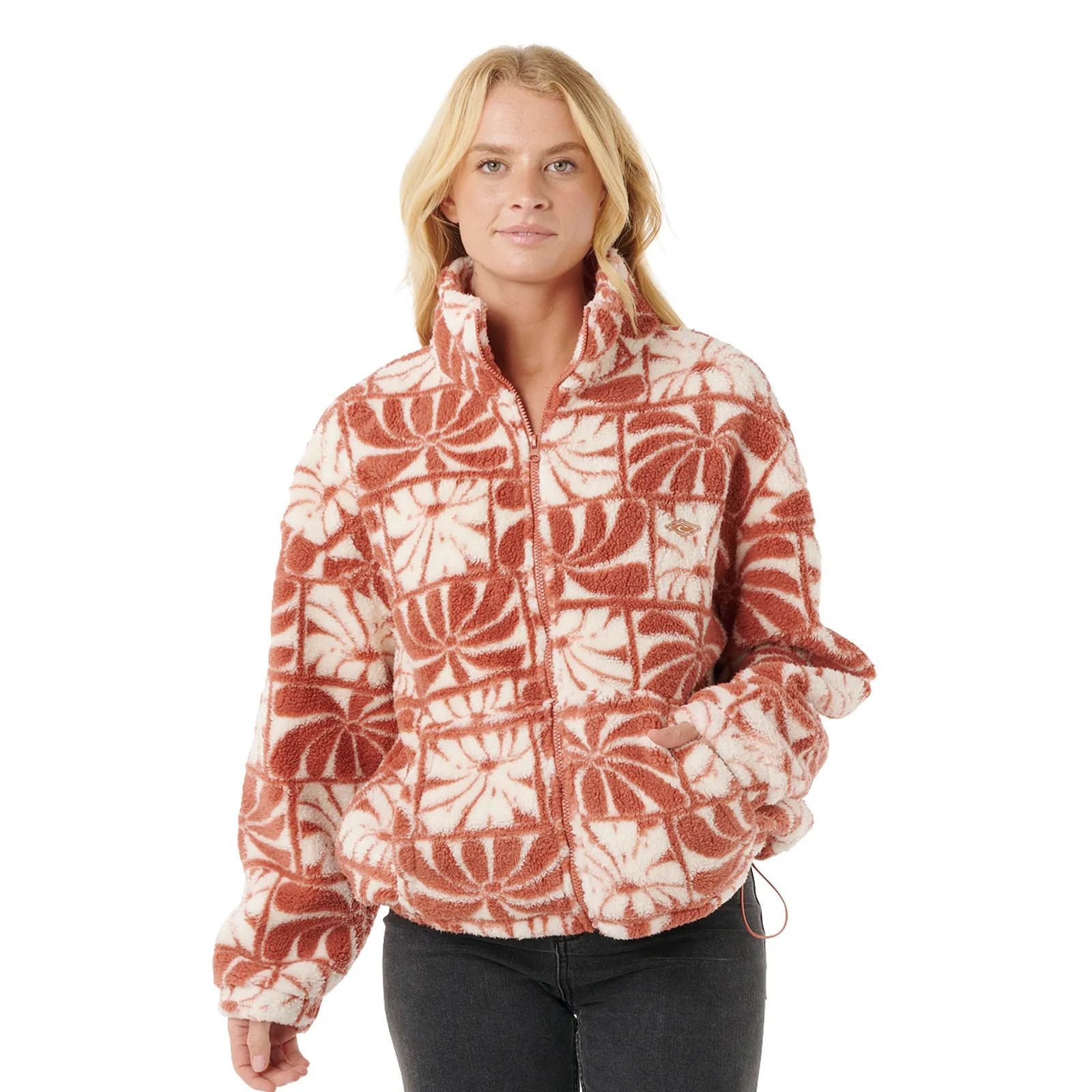 Rip Curl Womens Aots - Ty Williams Crew Neck Full Zip Fleece pack light Interlock Knit