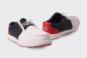 New Skoni Women's Golf Shoe- Red/White/Blue Performance Motion