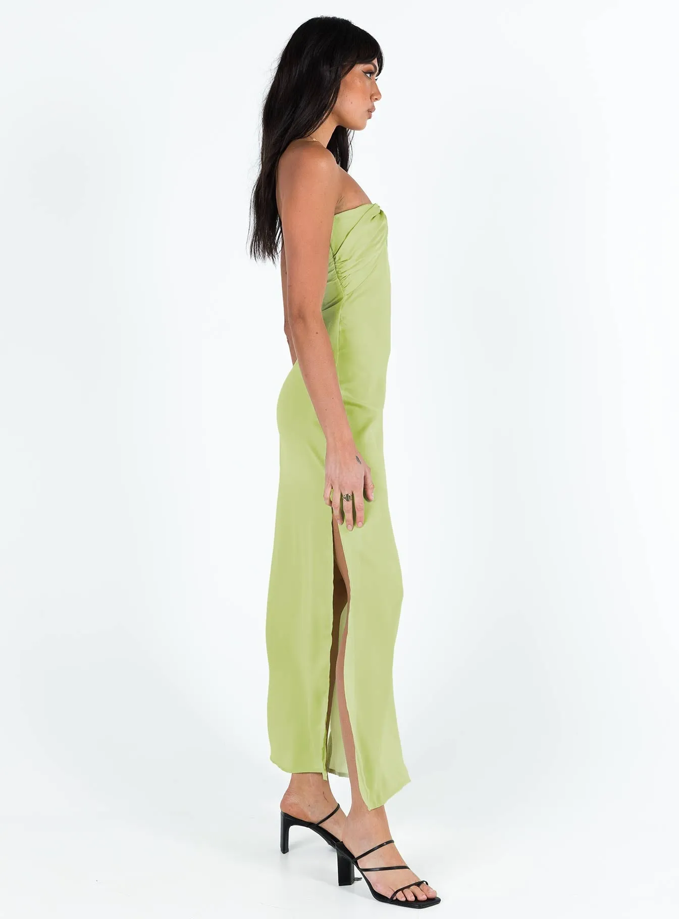 Irena Strapless Maxi Green Care-Instructions-Included