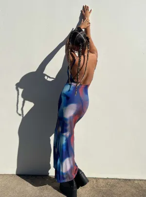 Casual Wear Vibrant Form Knox Maxi Dress Blue Multi