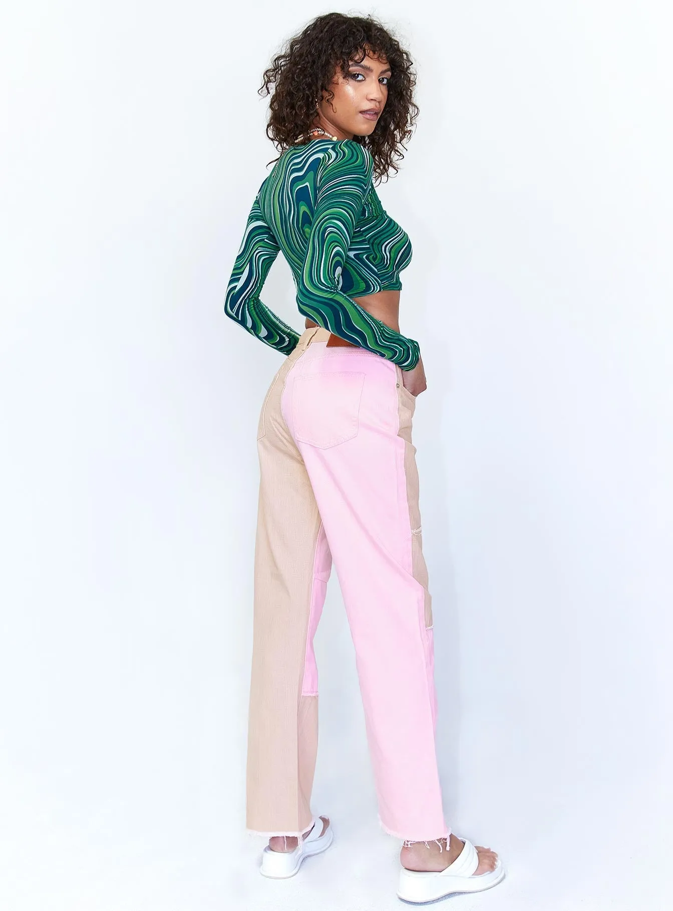 Kaisha Denim Jeans Pink Weekend Style Vision Fit