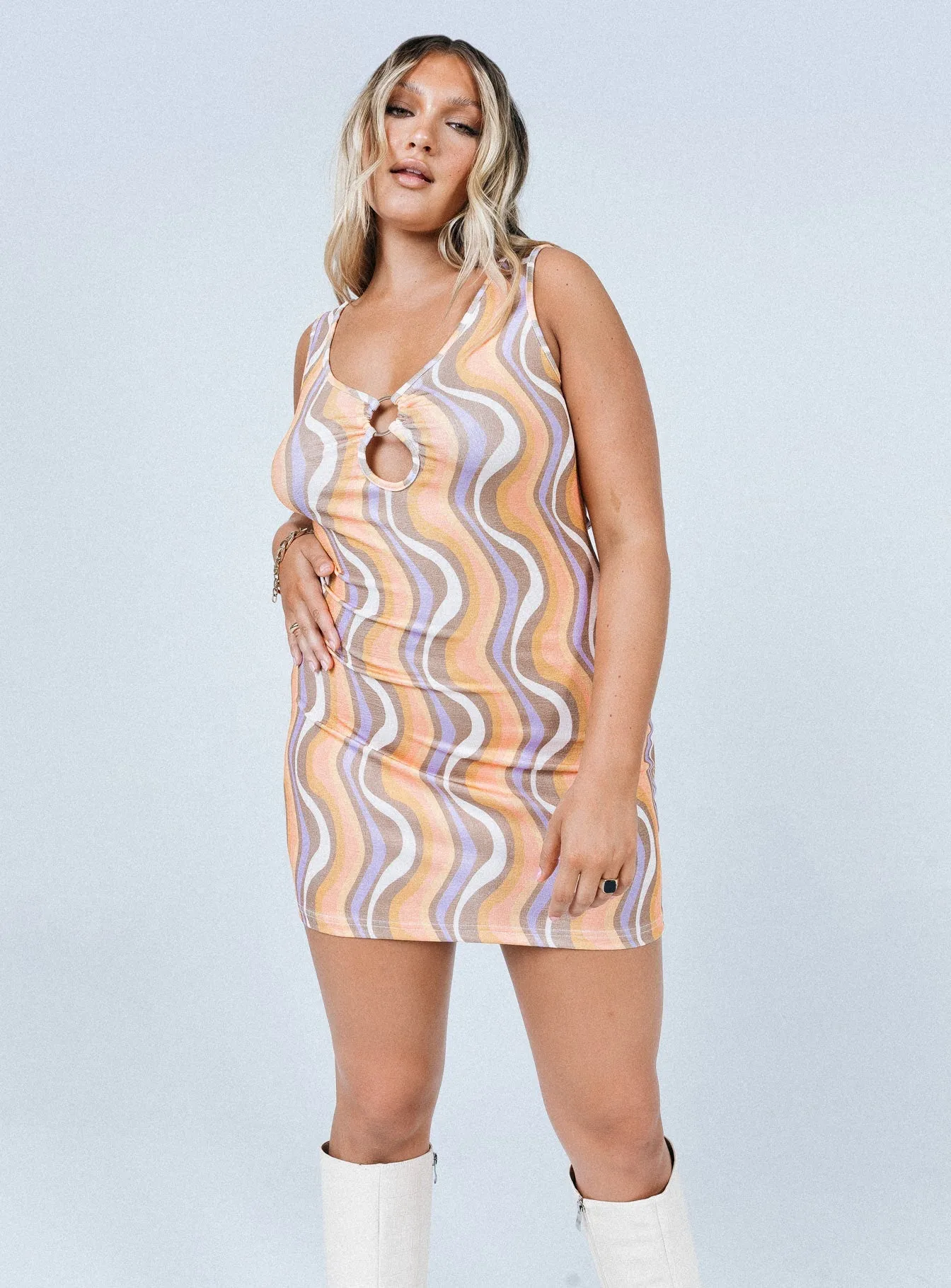 Beaded-Sleeve Georgie Mini Dress Multi