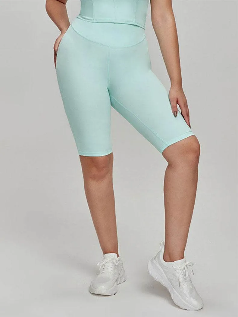 High Waisted Biker Shorts Breath Skin