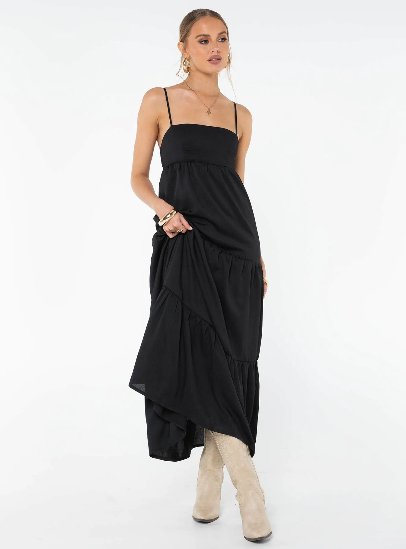 Light Comfort Dunster Maxi Dress Black