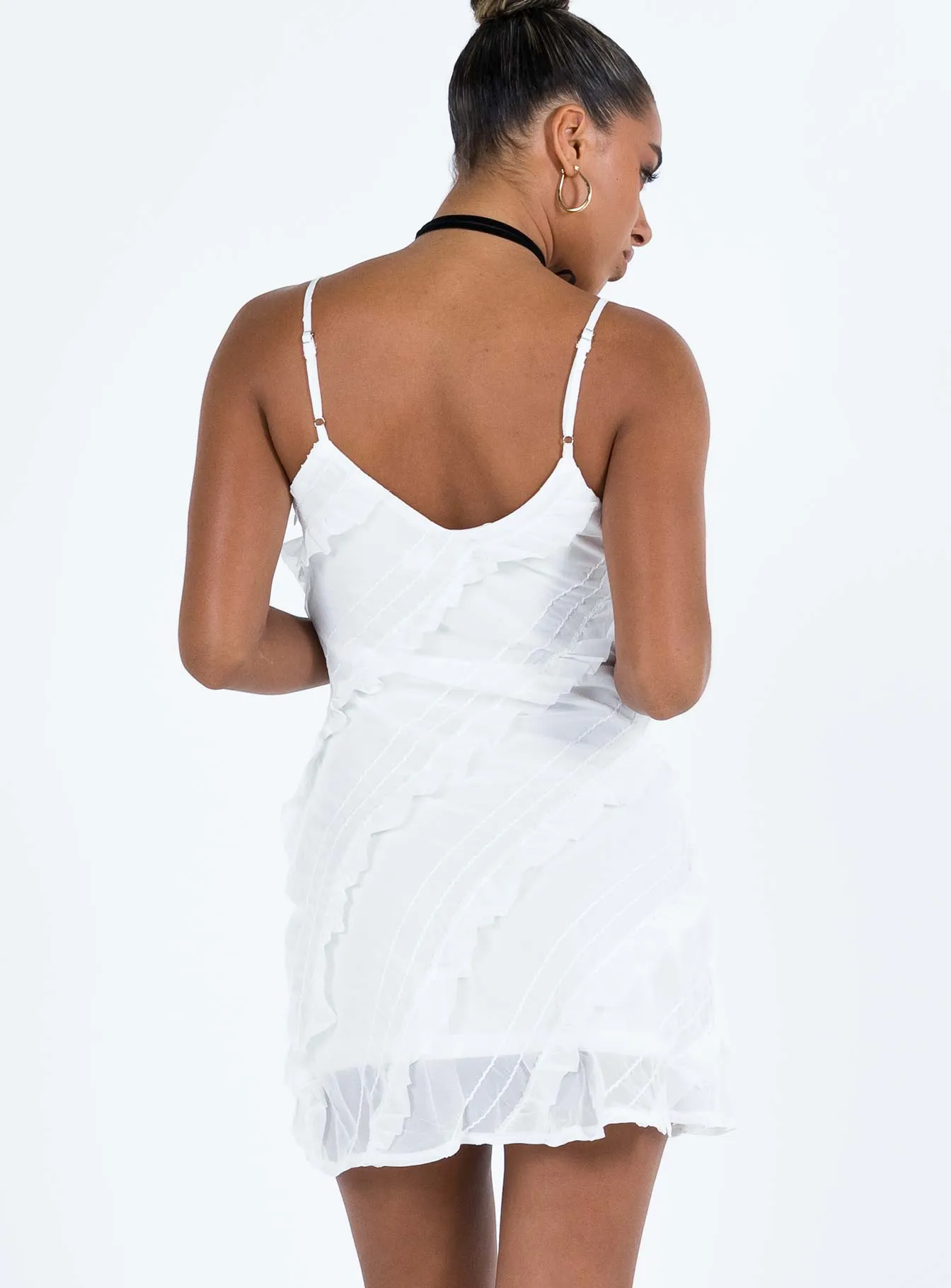 Lars Mini Dress White Soft Contour