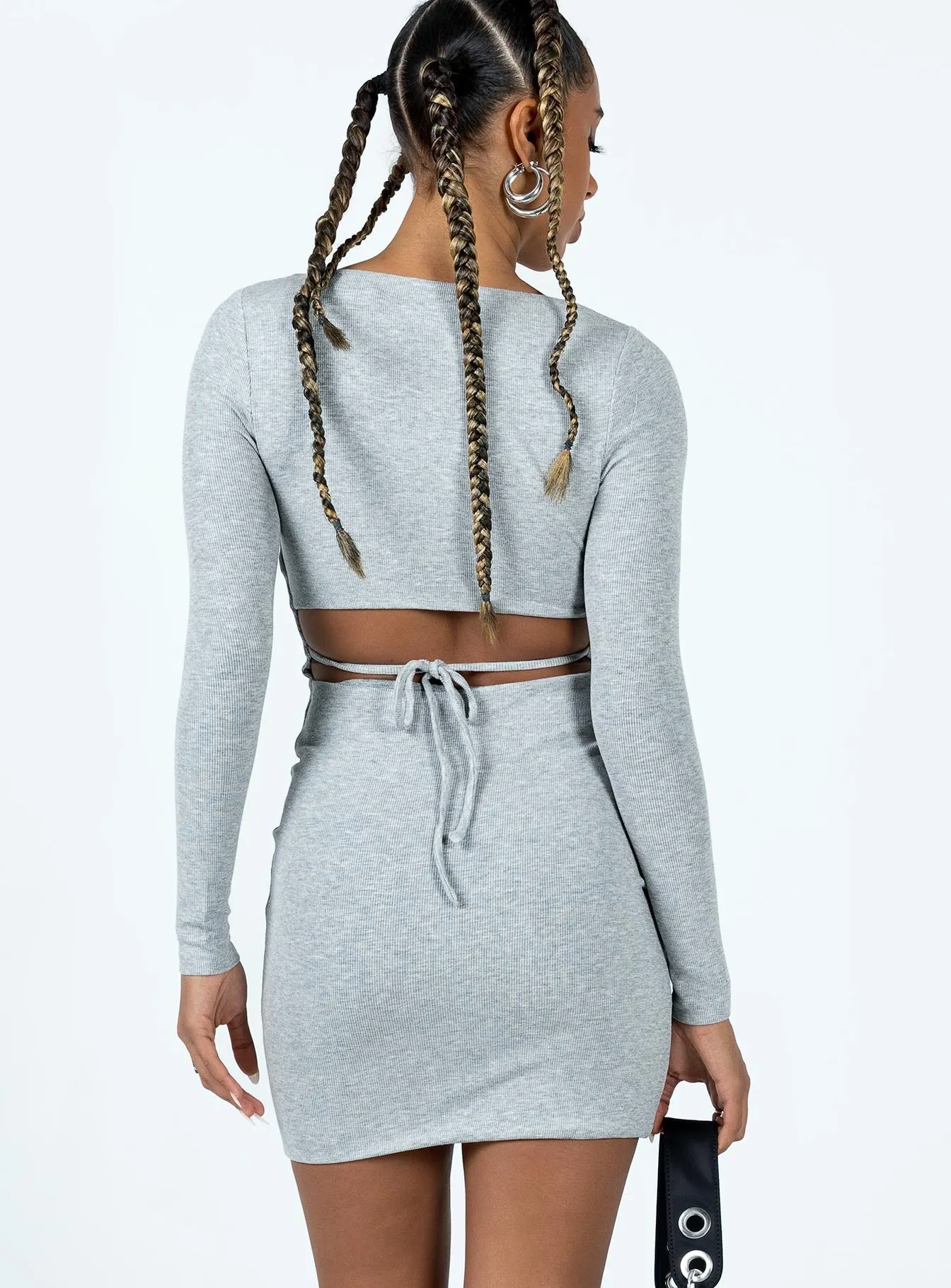 Summer Ease Nolan Mini Dress Grey