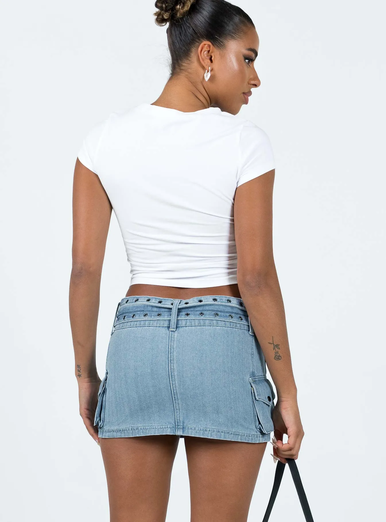 Iconic Cargo Mini Skirt Denim Gentle Comfort