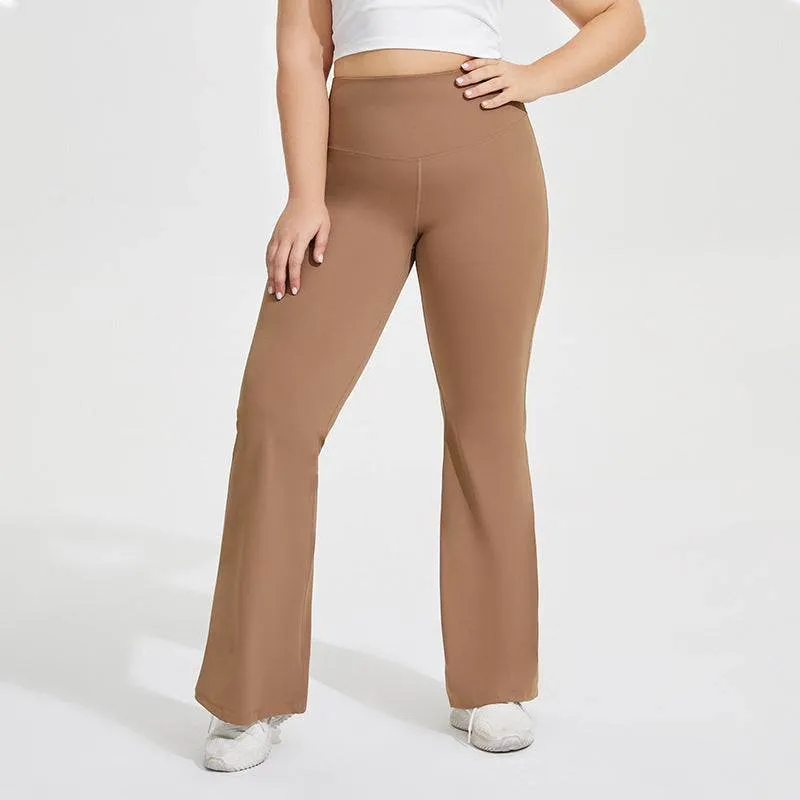 Plus Size High Waist Flared Yoga Pants Frost Glow