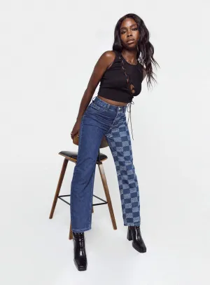 Cher Straight Leg Denim Jeans Trendy Design All weather