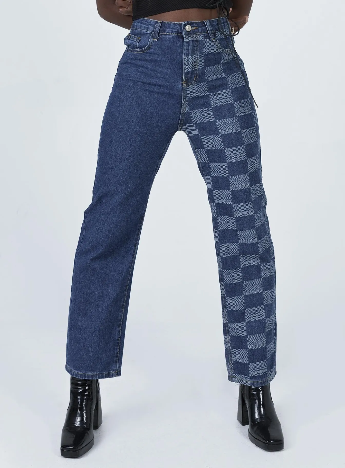 Cher Straight Leg Denim Jeans Warm Outerwear