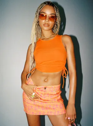 Quick Wear The Ragged Priest Doll Mini Skirt Orange