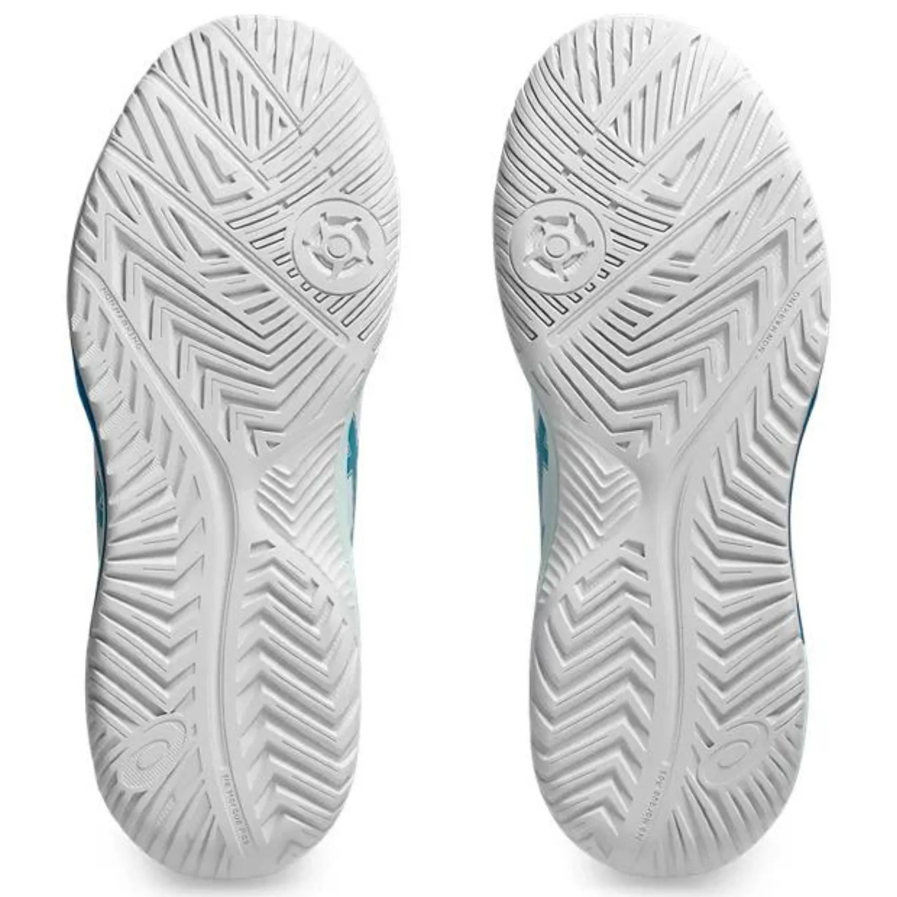 Orthopedic Footbed Mesh Upper Asics Gel Dedicate 8 Womens Tennis Shoes - White/Teal Blue