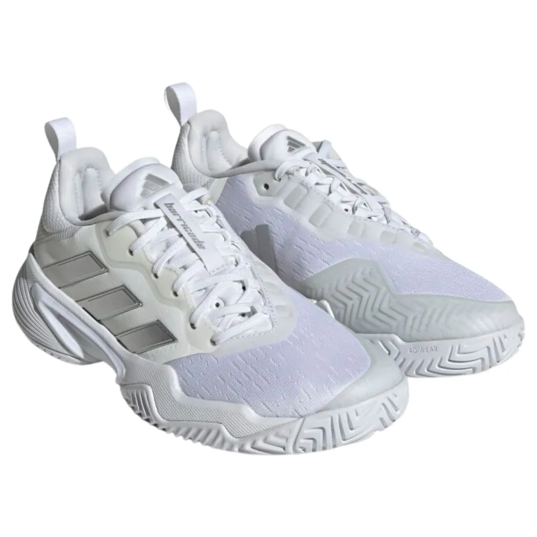 Arch Contouring Technology Adidas Barricade Womens Tennis Shoes - White