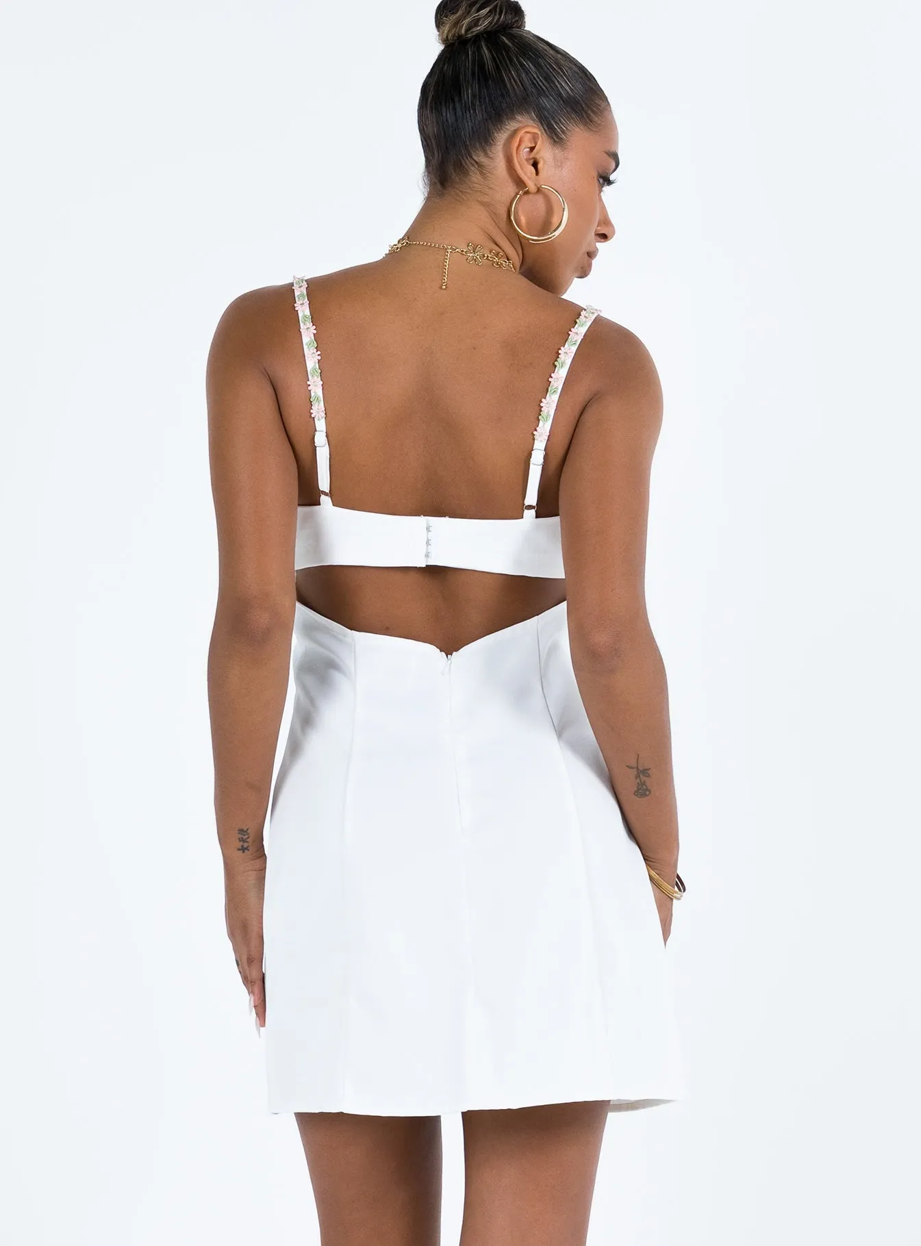 Lorene Mini Dress White Transitional-Wear