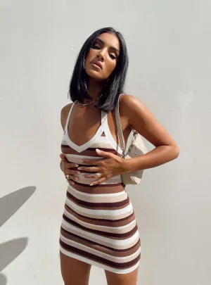 Easy Tones Polished Motion Ciro Mini Dress Brown