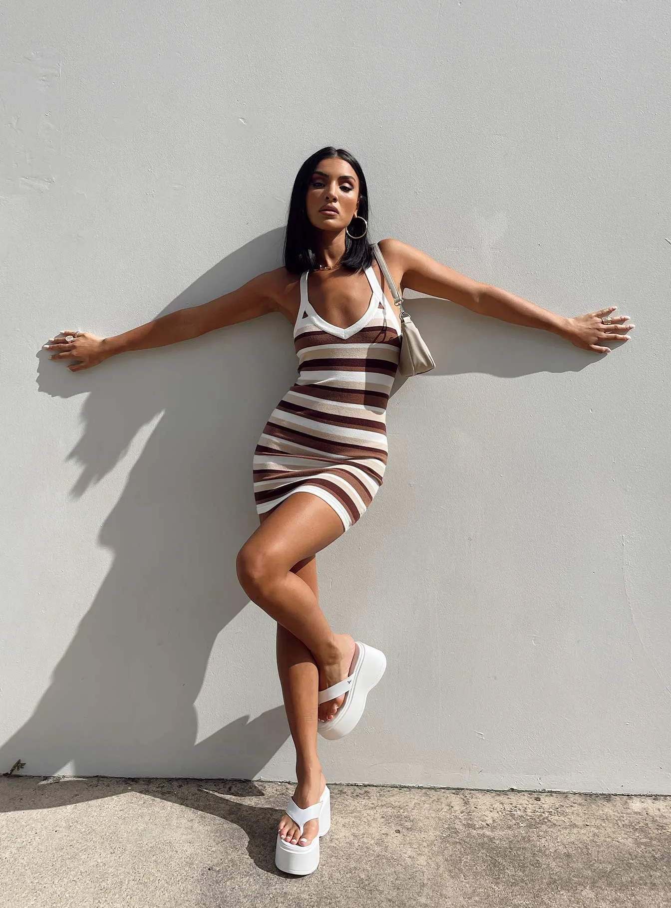 Ciro Mini Dress Brown Petite friendly Trend Movement