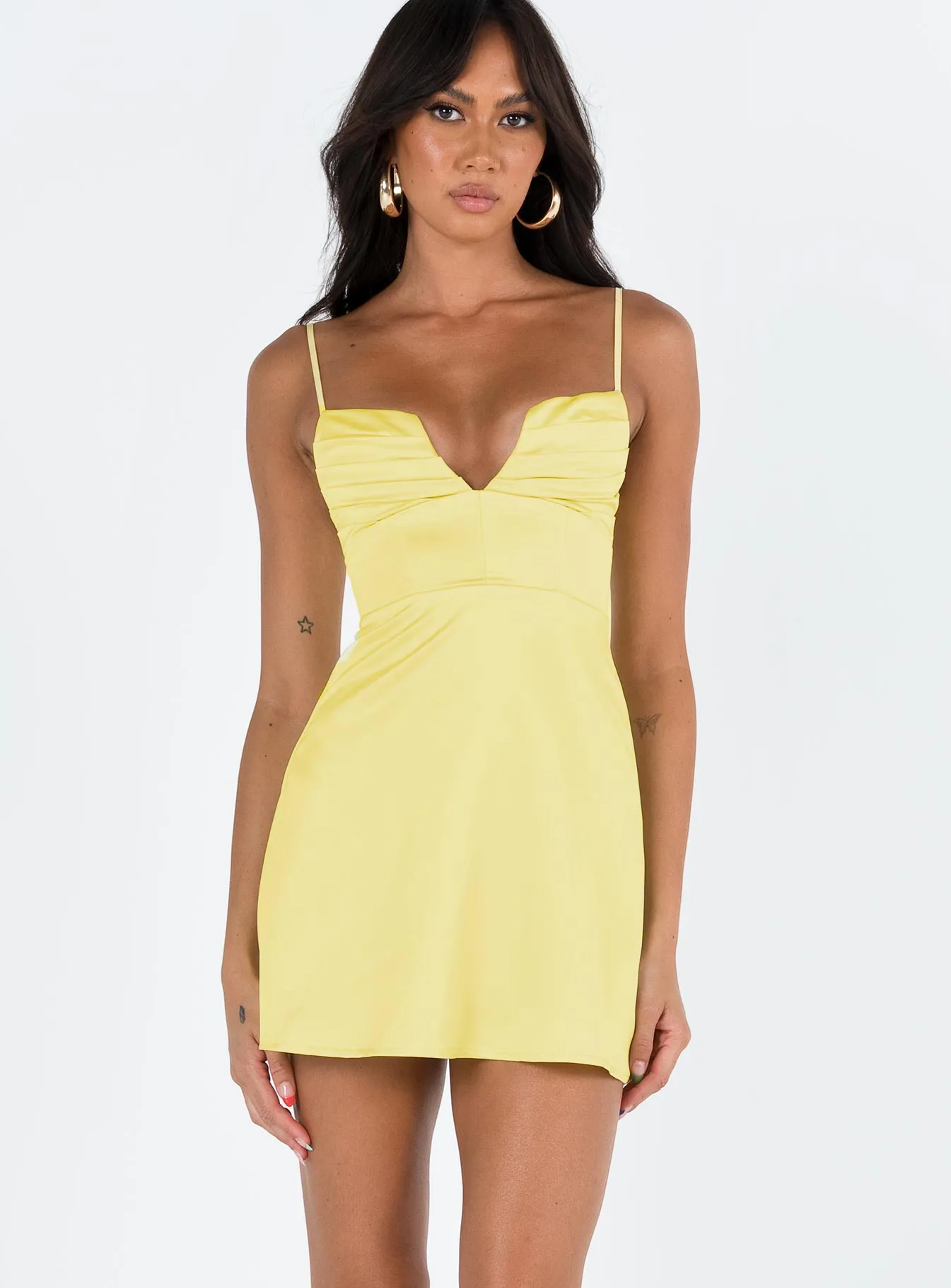 Basic Cool Della Mini Dress Butter Yellow