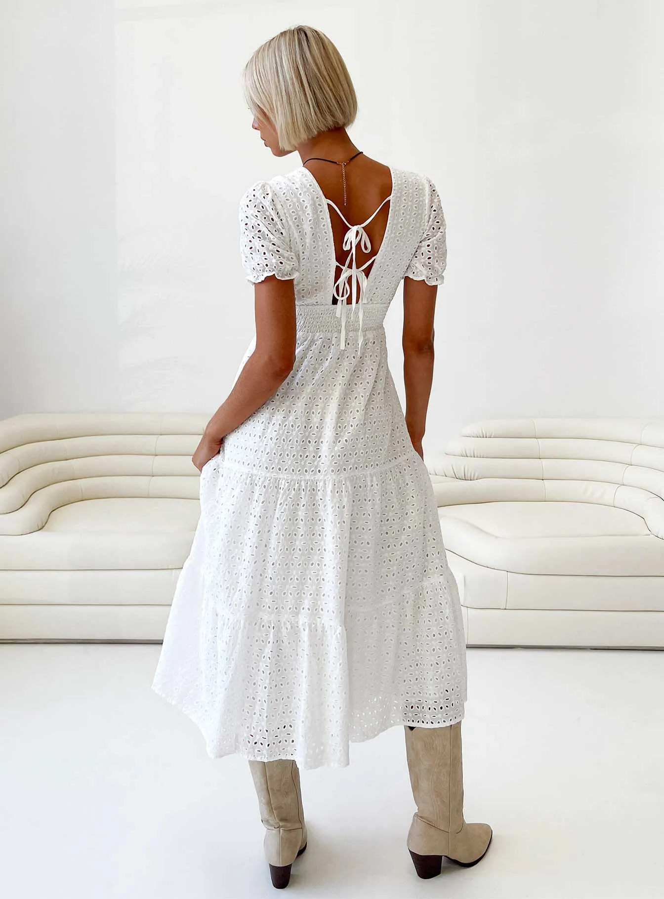Durna Maxi Dress White Classic Layer