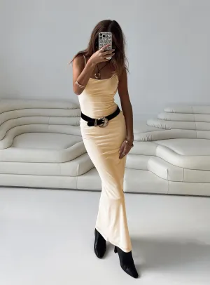 Knox Maxi Dress Peach Bold Structure