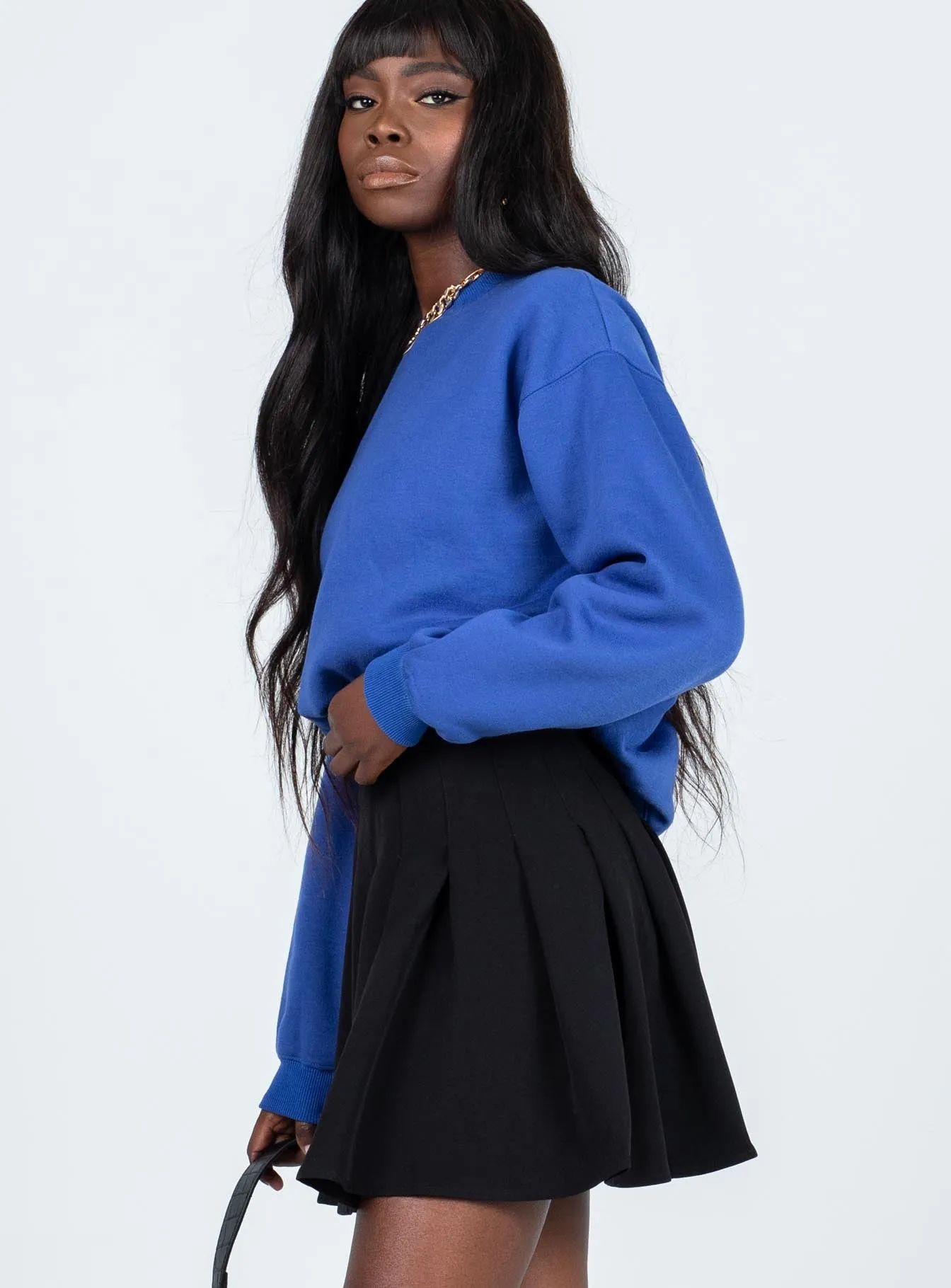 Side Pockets Quiet Style Lucid Mini Skirt Black