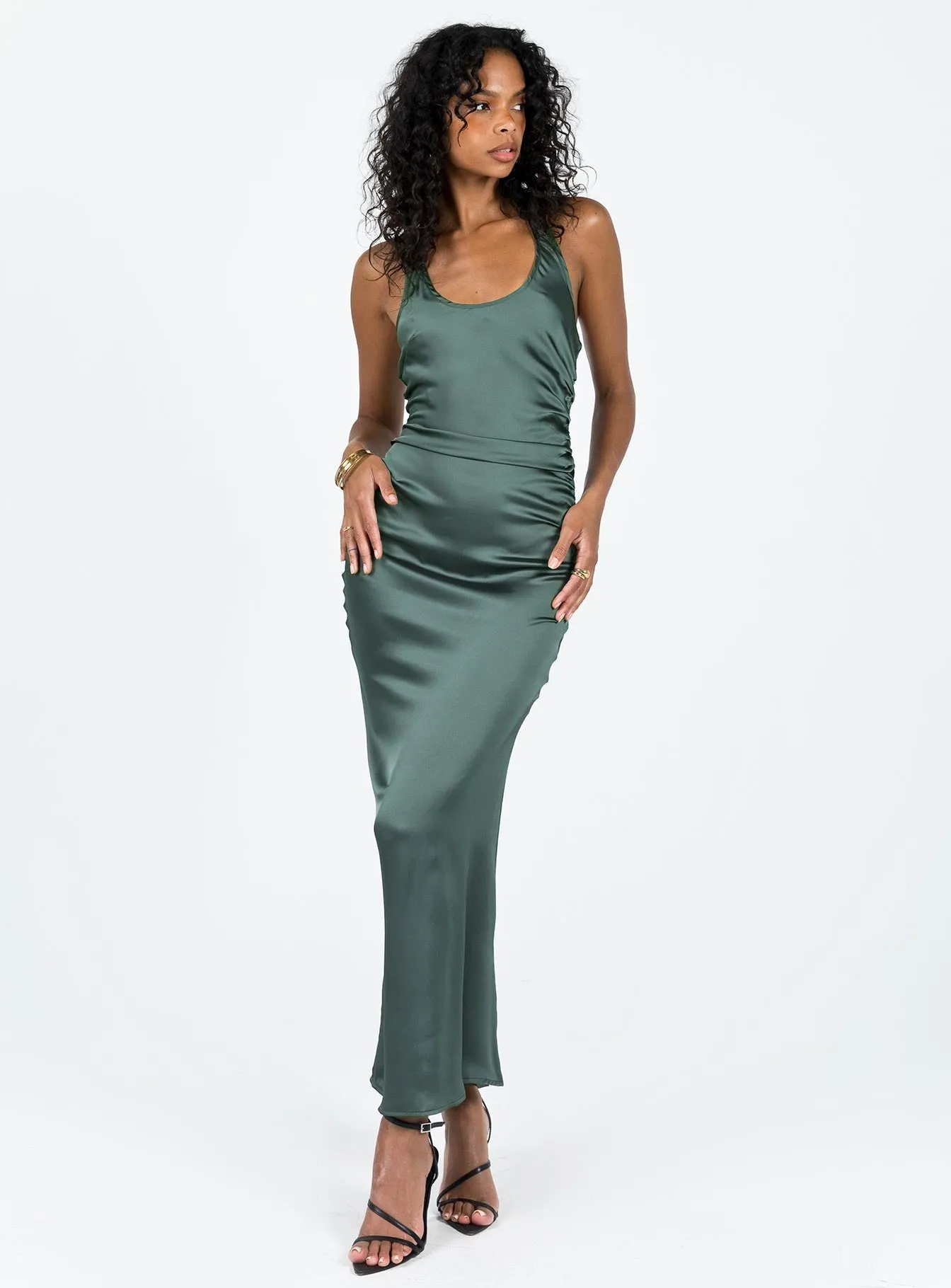 Kodiak Halter Maxi Dress Green Classic Appeal