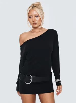 Classic Touch Neutral Form Shelisa Mini Dress Black