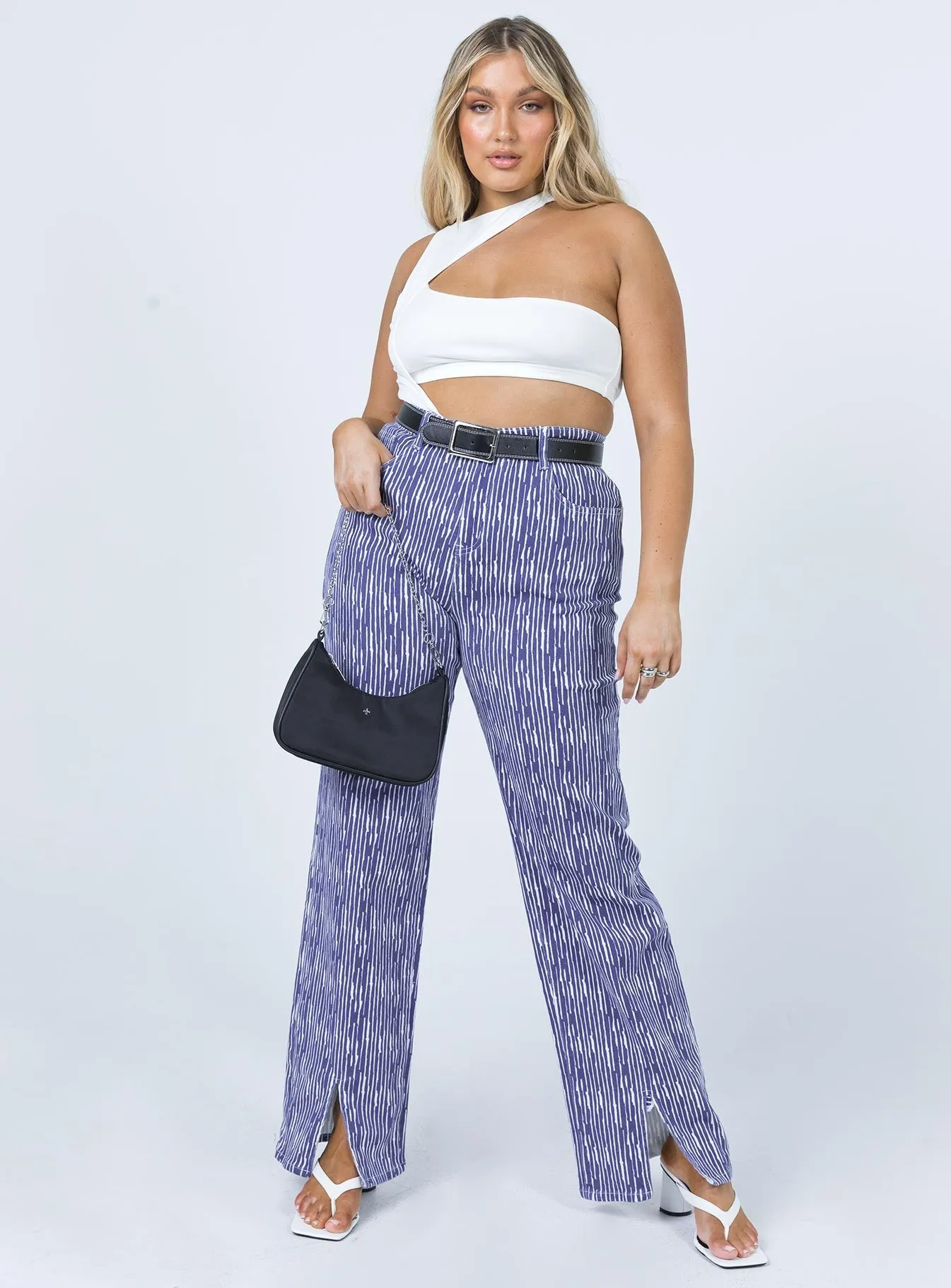 Danica Painted Stripe Denim Jeans Flow Core