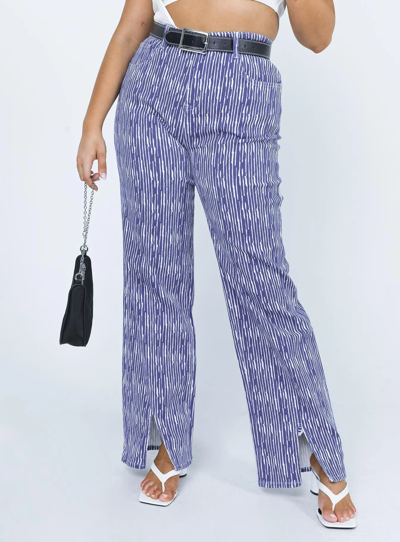 Danica Painted Stripe Denim Jeans Cold Weather Gear