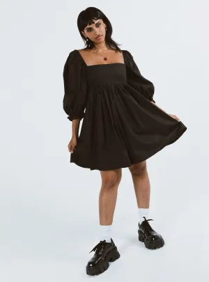 Bohen Mini Dress Black Modern Form Organic-Fabric